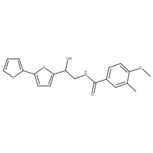 3-fluoro-N-{2-hydroxy-2-[5-(thiophen-2-yl)furan-2-yl]ethyl}-4-methoxybenzamide结构式