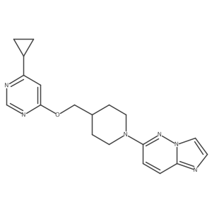 4-Cyclopropyl-6-[(1-{imidazo[1,2-b]pyridazin-6-yl}piperidin-4-yl)methoxy]pyrimidine Structure