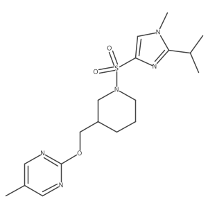 5-methyl-2-[(1-{[1-methyl-2-(propan-2-yl)-1H-imidazol-4-yl]sulfonyl}piperidin-3-yl)methoxy]pyrimidine Structure