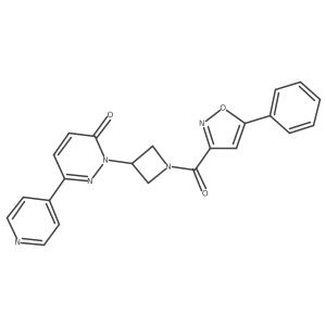 2-[1-(5-Phenyl-1,2-oxazole-3-carbonyl)azetidin-3-yl]-6-pyridin-4-ylpyridazin-3-one Structure