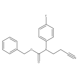benzyl N-(2-cyanoethyl)-N-(4-fluorophenyl)carbamate结构式