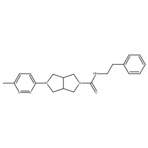 5-(6-methylpyridazin-3-yl)-N-(2-phenylethyl)-octahydropyrrolo[3,4-c]pyrrole-2-carboxamide结构式