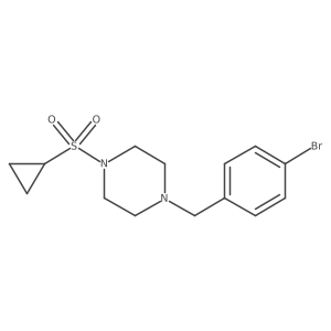1-[(4-Bromophenyl)methyl]-4-cyclopropylsulfonylpiperazine Structure