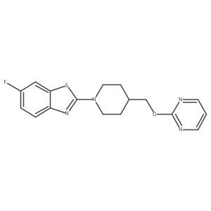 6-Fluoro-2-{4-[(pyrimidin-2-yloxy)methyl]piperidin-1-yl}-1,3-benzothiazole Structure
