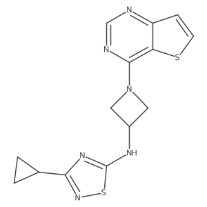 3-cyclopropyl-N-(1-{thieno[3,2-d]pyrimidin-4-yl}azetidin-3-yl)-1,2,4-thiadiazol-5-amine Structure