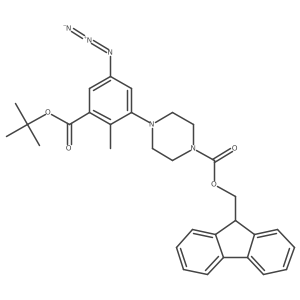 (9H-fluoren-9-yl)methyl 4-{5-azido-3-[(tert-butoxy)carbonyl]-2-methylphenyl}piperazine-1-carboxylate Structure