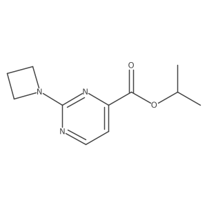 Propan-2-yl 2-(azetidin-1-yl)pyrimidine-4-carboxylate结构式