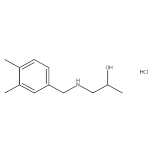 1-[(3,4-Dimethylphenyl)methylamino]propan-2-ol;hydrochloride Structure