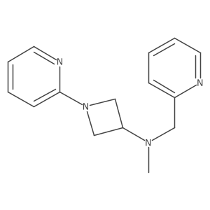 N-methyl-1-(pyridin-2-yl)-N-[(pyridin-2-yl)methyl]azetidin-3-amine结构式