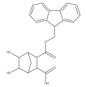 2-{[(9H-fluoren-9-yl)methoxy]carbonyl}-5,6-dihydroxy-2-azabicyclo[2.2.1]heptane-3-carboxylic acid Structure
