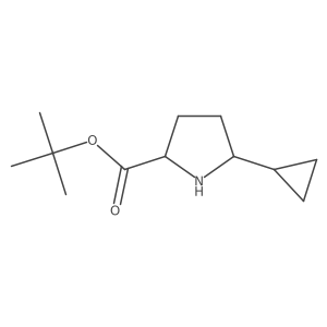 Tert-butyl 5-cyclopropylpyrrolidine-2-carboxylate Structure