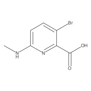 3-Bromo-6-(methylamino)pyridine-2-carboxylic acid结构式