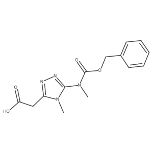 2-(5-{[(benzyloxy)carbonyl](methyl)amino}-4-methyl-4H-1,2,4-triazol-3-yl)acetic acid Structure