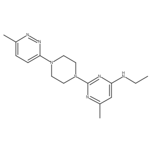 N-ethyl-6-methyl-2-[4-(6-methylpyridazin-3-yl)piperazin-1-yl]pyrimidin-4-amine结构式
