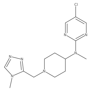 5-chloro-N-methyl-N-{1-[(4-methyl-4H-1,2,4-triazol-3-yl)methyl]piperidin-4-yl}pyrimidin-2-amine Structure