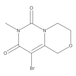 9-bromo-7-methyl-1H,3H,4H,6H,7H,8H-pyrimido[4,3-c][1,4]oxazine-6,8-dione结构式