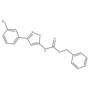 benzyl N-[3-(3-bromophenyl)-1,2-oxazol-5-yl]carbamate结构式