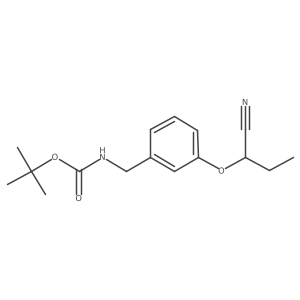 tert-butyl N-{[3-(1-cyanopropoxy)phenyl]methyl}carbamate Structure