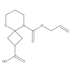 9-[(Prop-2-en-1-yloxy)carbonyl]-5-oxa-9-azaspiro[3.5]nonane-2-carboxylic acid结构式