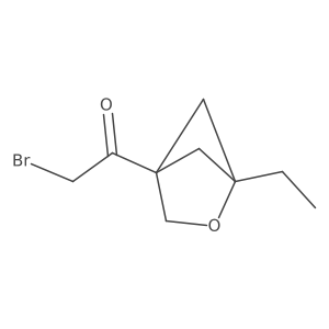 2-Bromo-1-{1-ethyl-2-oxabicyclo[2.1.1]hexan-4-yl}ethan-1-one结构式