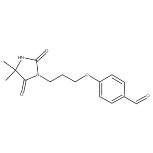 4-(3-(4,4-Dimethyl-2,5-dioxoimidazolidin-1-yl)propoxy)benzaldehyde结构式