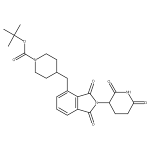 Tert-butyl 4-((2-(2,6-dioxopiperidin-3-yl)-1,3-dioxoisoindolin-4-yl)methyl)piperidine-1-carboxylate结构式