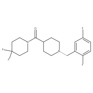 1-{1-[(2,5-Difluorophenyl)methyl]piperidine-4-carbonyl}-4,4-difluoropiperidine Structure