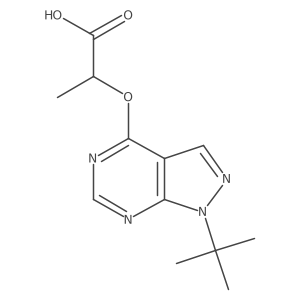 2-((1-(tert-Butyl)-1H-pyrazolo[3,4-d]pyrimidin-4-yl)oxy)propanoic acid Structure