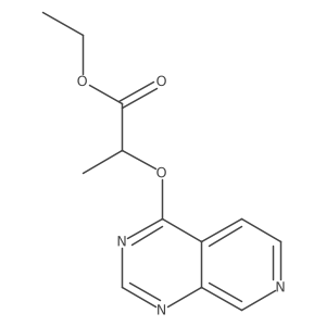 Ethyl 2-(pyrido[3,4-d]pyrimidin-4-yloxy)propanoate结构式
