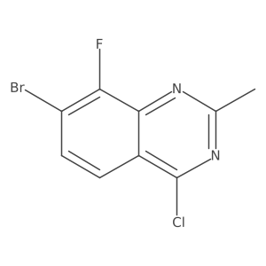 7-Bromo-4-chloro-8-fluoro-2-methylquinazoline结构式