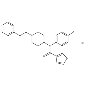 N-(4-fluorophenyl)-N-(1-phenethylpiperidin-4-yl)furan-3-carboxamide,monohydrochloride结构式