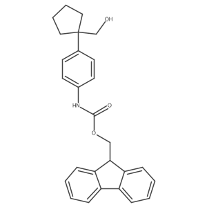 (9H-fluoren-9-yl)methyl N-{4-[1-(hydroxymethyl)cyclopentyl]phenyl}carbamate结构式