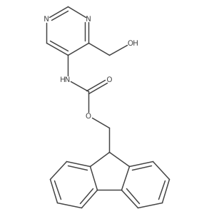 (9H-fluoren-9-yl)methyl N-[4-(hydroxymethyl)pyrimidin-5-yl]carbamate结构式