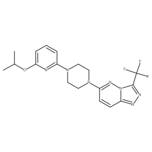 1-[6-(Propan-2-yloxy)pyridin-2-yl]-4-[3-(trifluoromethyl)-[1,2,4]triazolo[4,3-b]pyridazin-6-yl]piperazine结构式