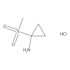 1-Methanesulfonylcyclopropan-1-amine hydrochloride结构式