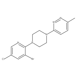 3-[4-(3-Bromo-5-chloropyridin-2-yl)piperazin-1-yl]-6-methylpyridazine Structure