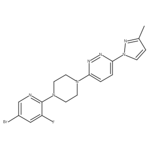 3-[4-(5-bromo-3-fluoropyridin-2-yl)piperazin-1-yl]-6-(3-methyl-1H-pyrazol-1-yl)pyridazine Structure