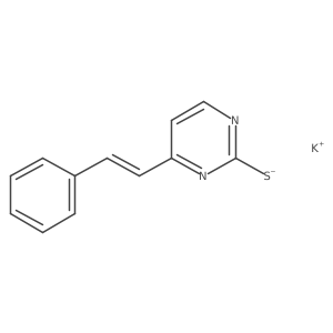 Potassium;4-(2-phenylethenyl)pyrimidine-2-thiolate Structure