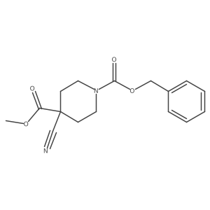1-Benzyl 4-methyl 4-cyanopiperidine-1,4-dicarboxylate结构式