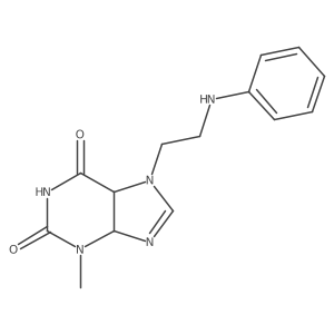 7-(2-Anilinoethyl)-3-methyl-4,5-dihydropurine-2,6-dione Structure
