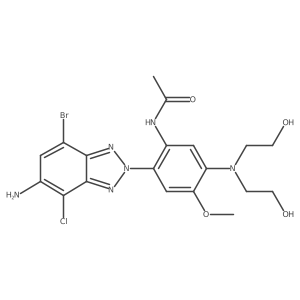 2-[2-(Acetylamino)-4-[bis(2-hydroxyethyl)amino]-5-methoxyphenyl]-5-amino-7-bromo-4-chloro-2h-benzotriazole Structure