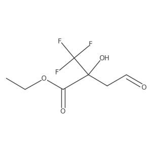 Ethyl 2-hydroxy-4-oxo-2-(trifluoromethyl)butanoate结构式