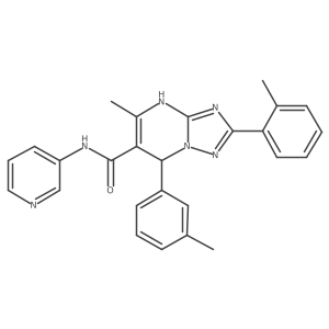 5-methyl-N-(pyridin-3-yl)-7-(m-tolyl)-2-(o-tolyl)-4,7-dihydro-[1,2,4]triazolo[1,5-a]pyrimidine-6-carboxamide Structure