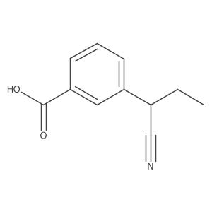 Benzoic acid, 3-(1-cyanopropyl)- Structure