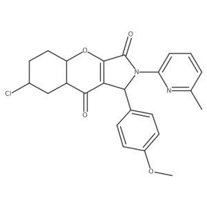 7-chloro-1-(4-methoxyphenyl)-2-(6-methylpyridin-2-yl)-4a,5,6,7,8,8a-hexahydro-1H-chromeno[2,3-c]pyrrole-3,9-dione Structure