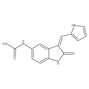 N-[2,3-Dihydro-2-oxo-3-(1H-pyrrol-2-ylmethylene)-1H-indol-5-yl]urea Structure