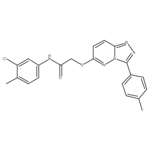 N-(3-chloro-4-methylphenyl)-2-((3-(p-tolyl)-[1,2,4]triazolo[4,3-b]pyridazin-6-yl)thio)acetamide结构式