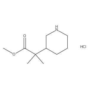 2-Methyl-2-piperidin-3-yl-propionic acid methyl ester hydrochloride Structure