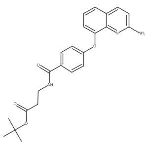Tert-butyl 3-(4-(2-aminoquinolin-8-yloxy)benzamido)propanoate结构式