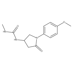 1-[1-(4-Methoxyphenyl)-5-oxopyrrolidin-3-yl]-3-methylurea结构式